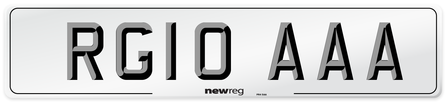 RG10 AAA Number Plate from New Reg